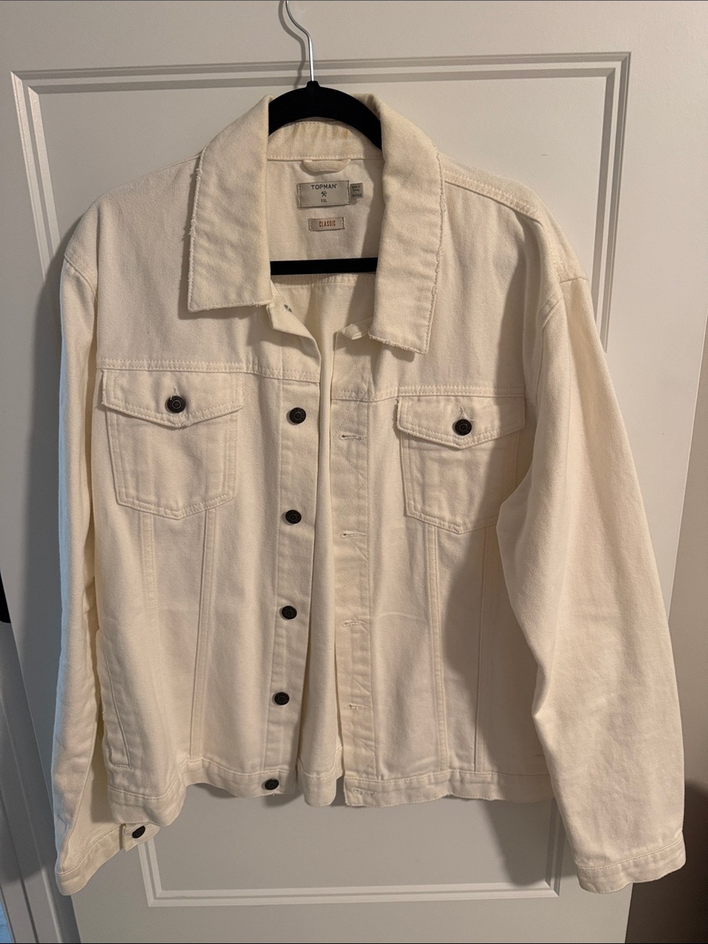 Topman Cream Off-White Denim Jacket